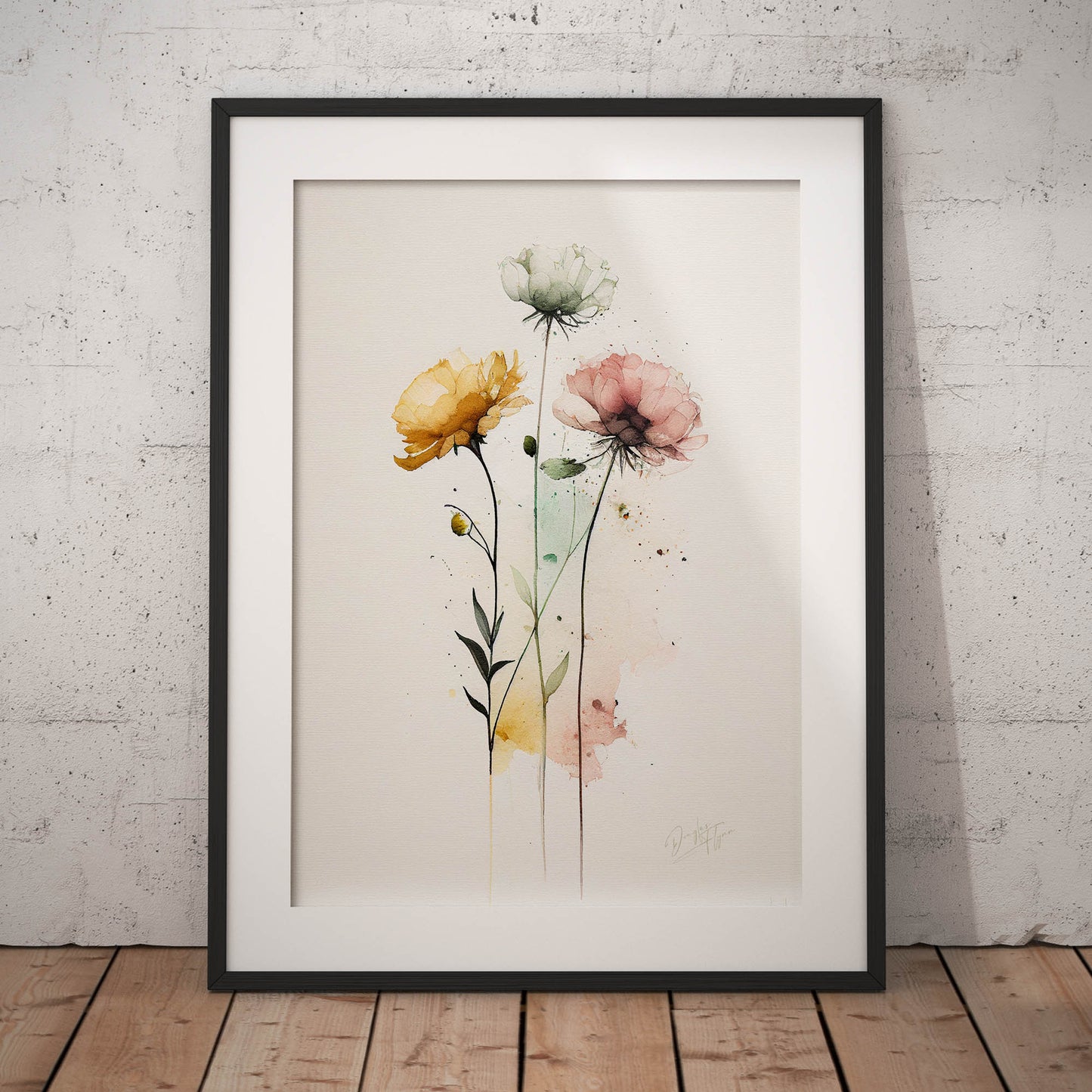 »Flower Reflections« retro poster