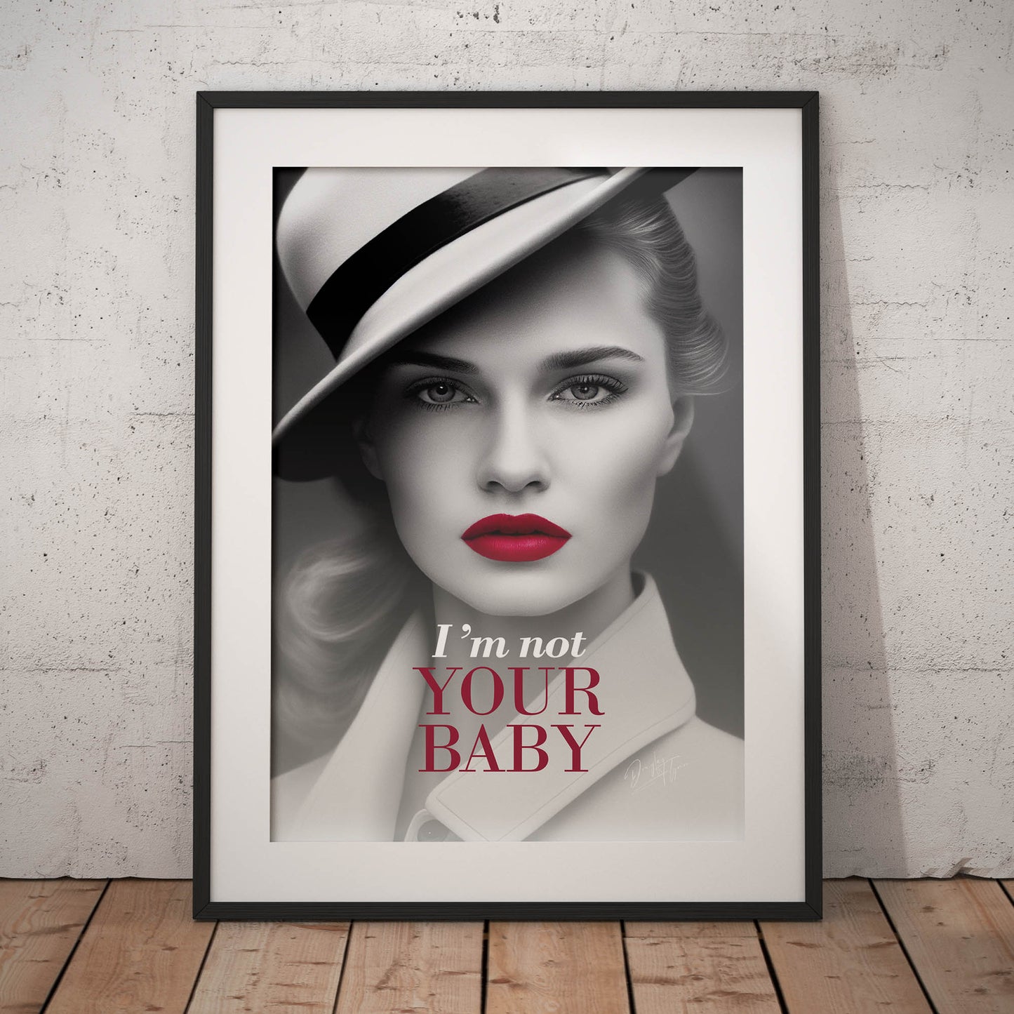 »Im Not Your Baby« retro poster
