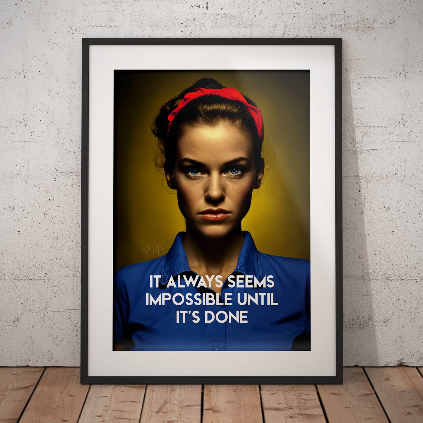 »It Always Seems Impossible« retro poster