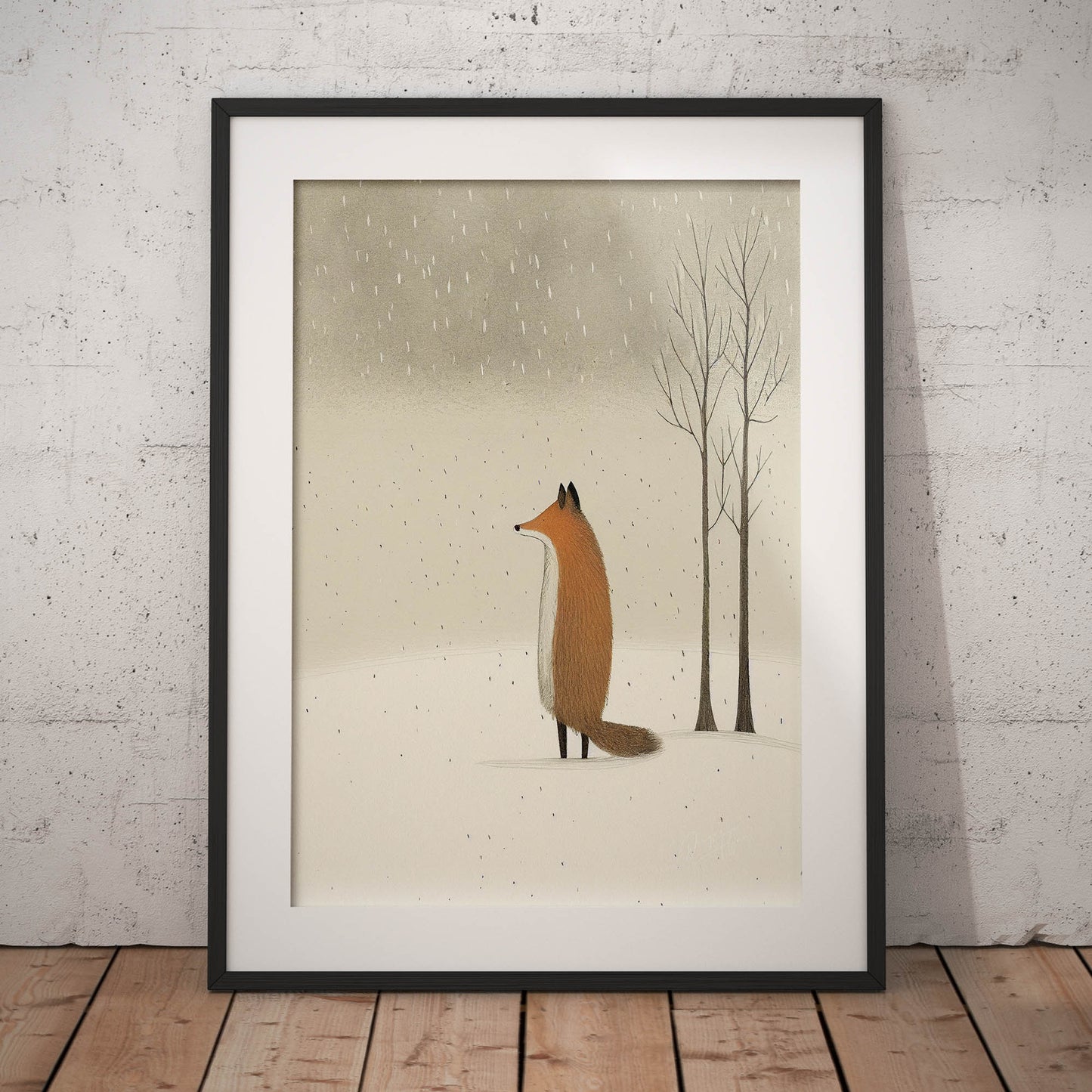 »Fox Sneak and Think Things Through« retro poster