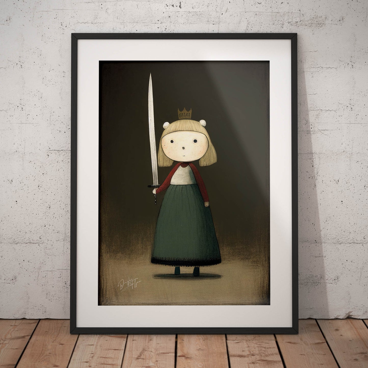 »Grumpy Princess Knight« retro poster
