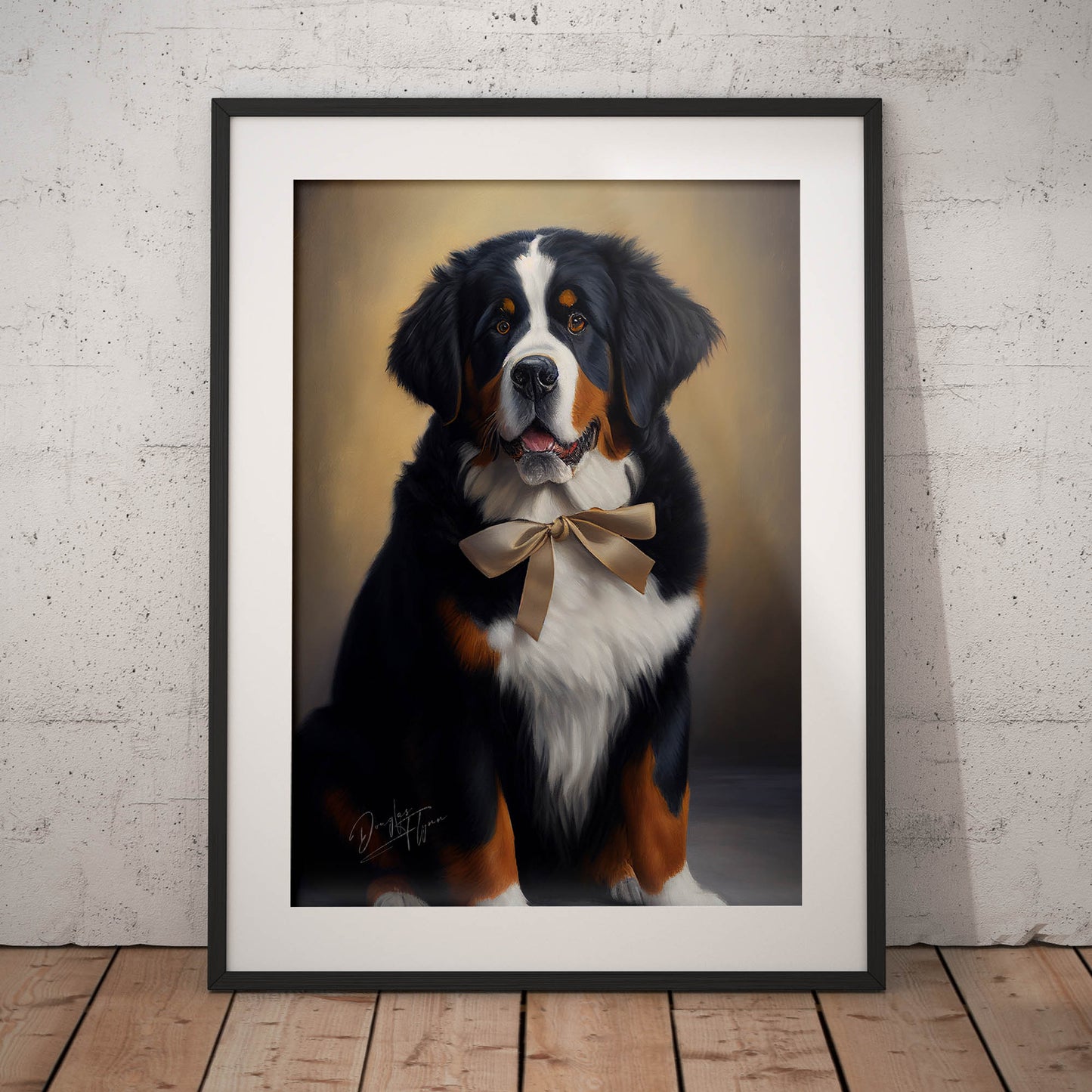 »Berner sennenhund med rosett«