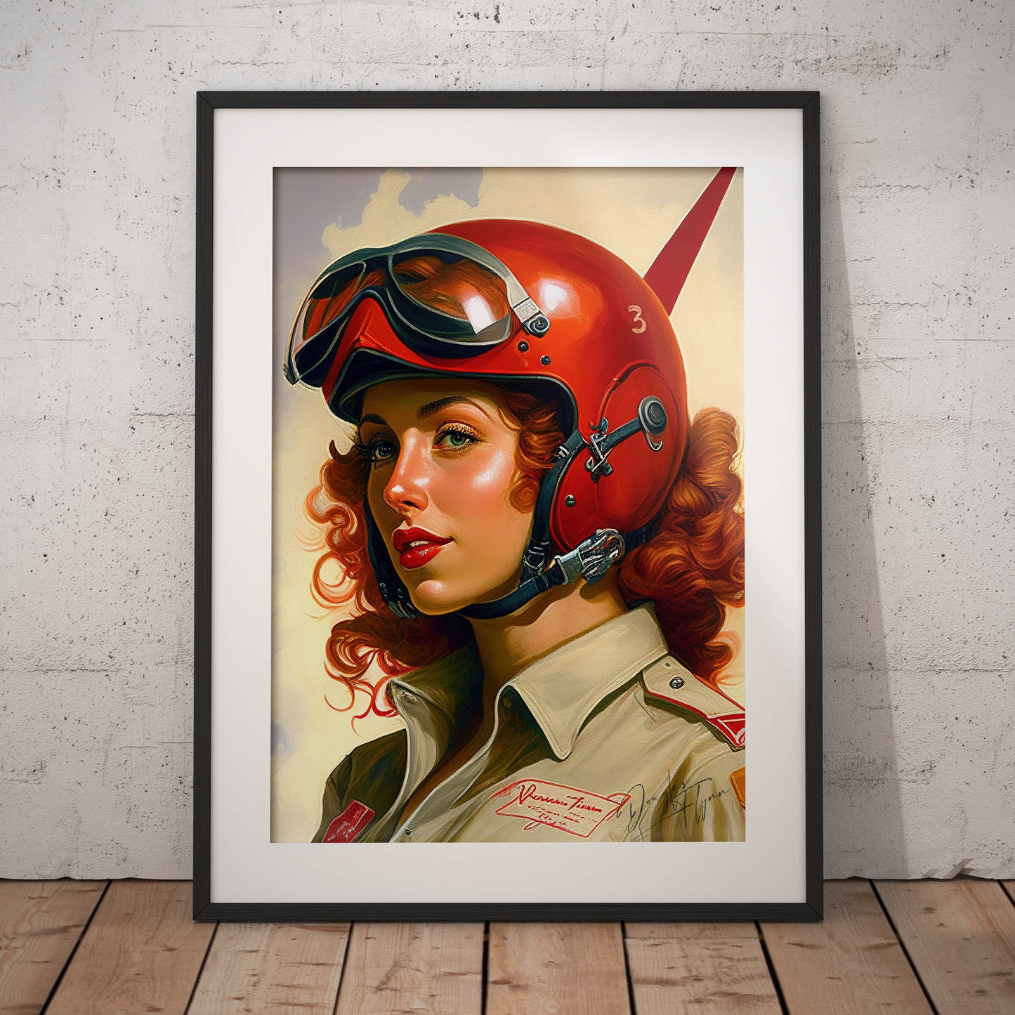»Together soaring above the clouds« retro poster