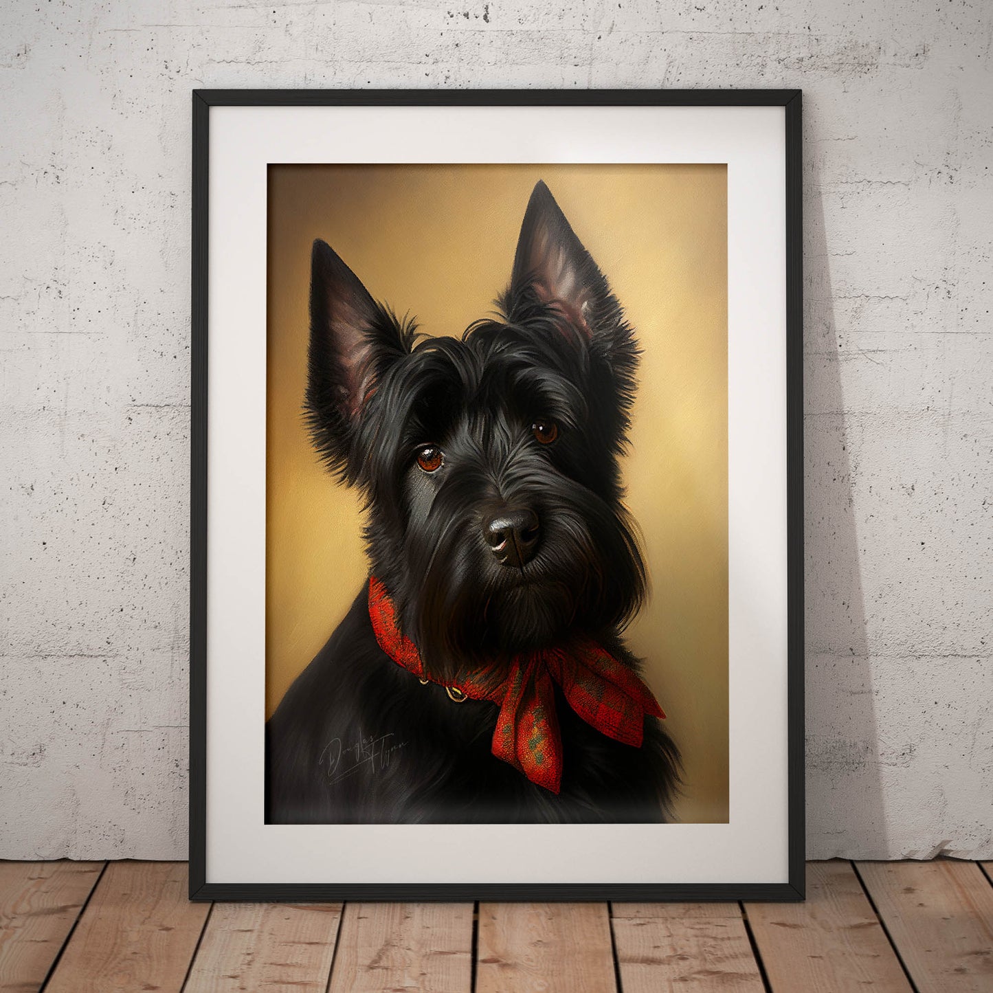 »Scottish Terrier med rosett«