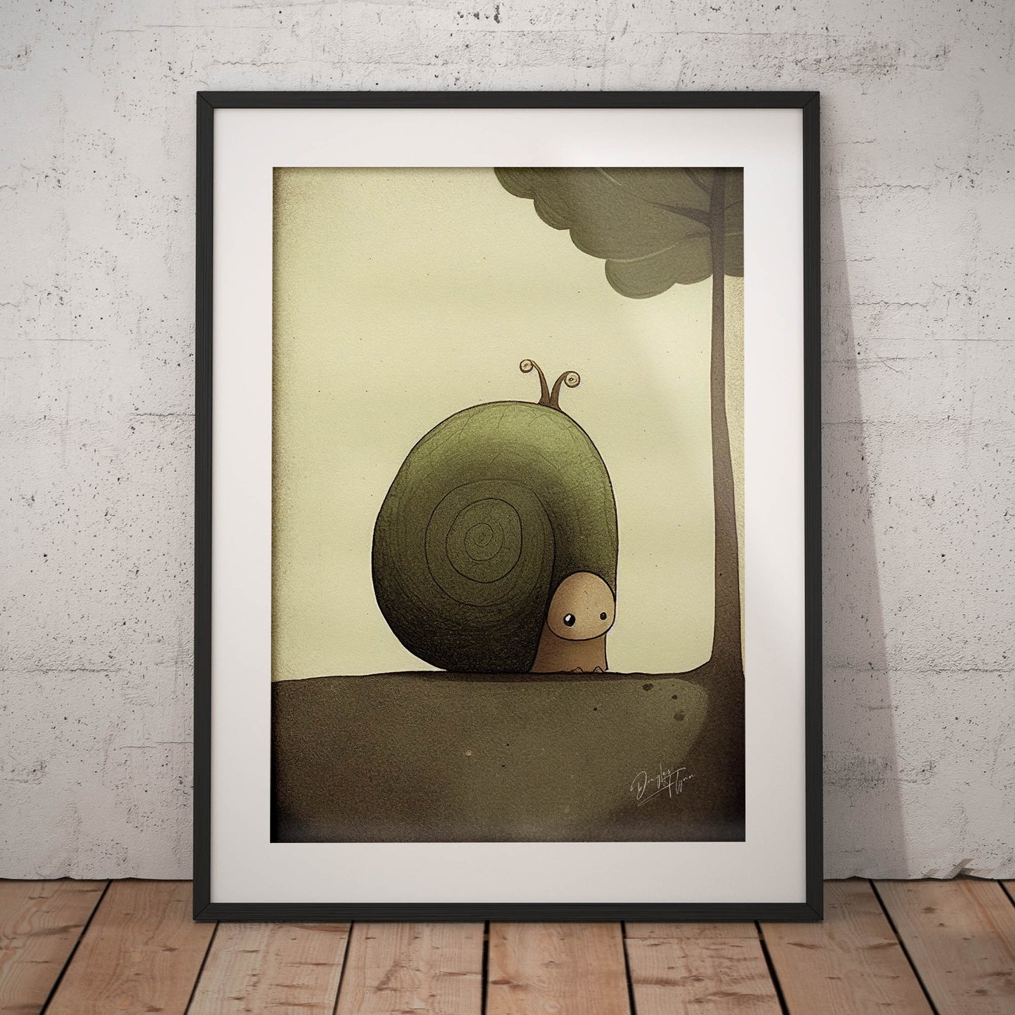 »Snail Pause And Woolgather« retro poster