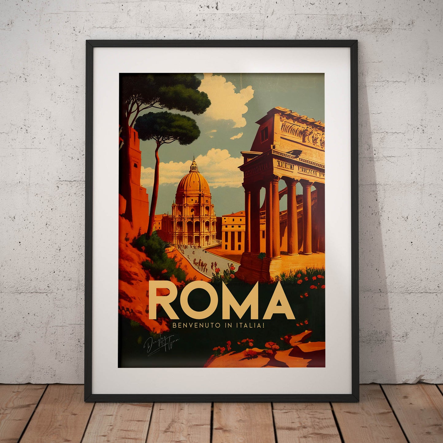 »Rome, travel poster no 2« retro poster