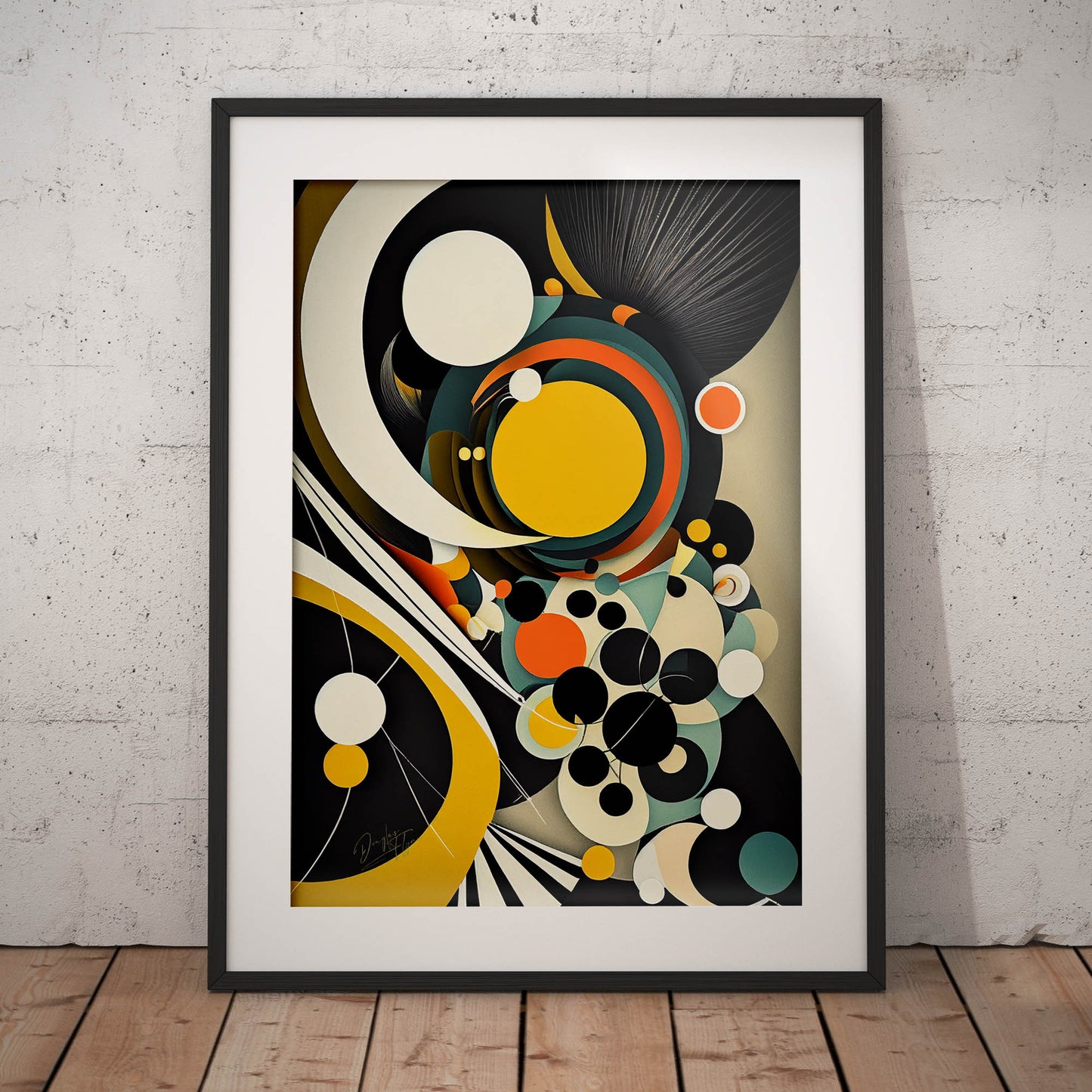 "Vibrant Chaos of Color and Form retro poster