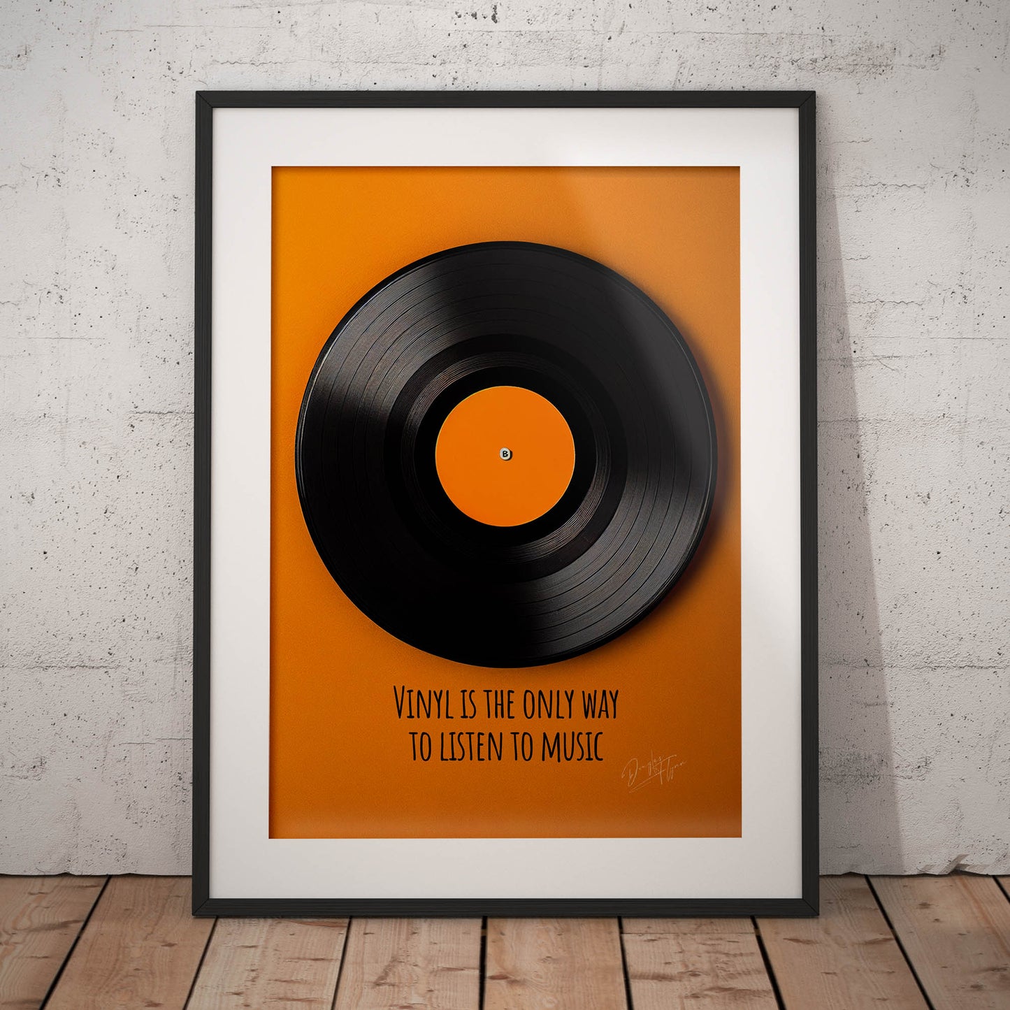 »Vinyl Is The Only Way« retro poster