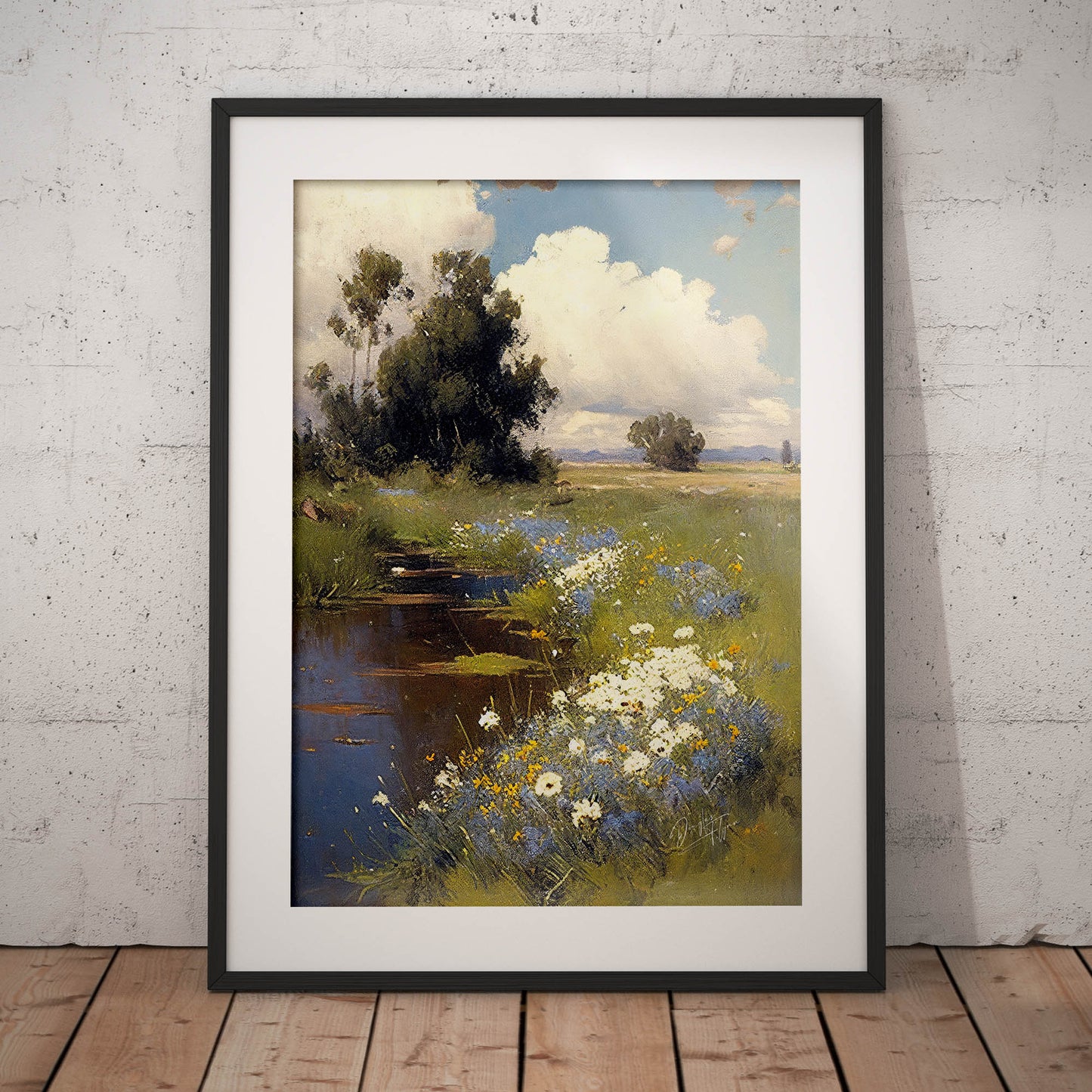 »Wildflowers« retro poster