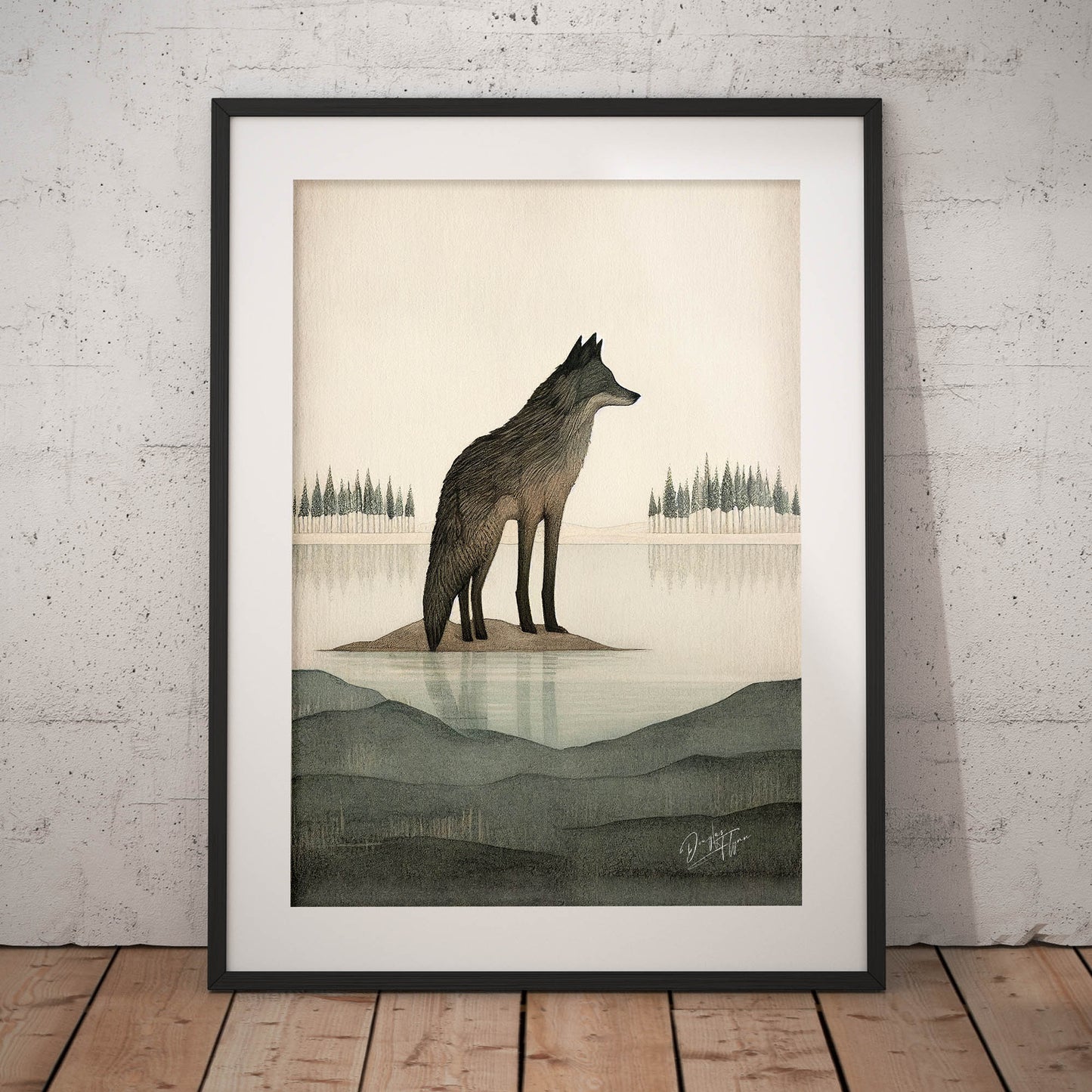 »Wolf Listen and Mull Things Over« retro poster