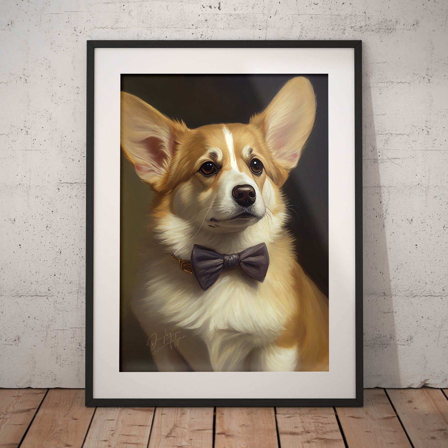 »Welsh Corgi med rosett«