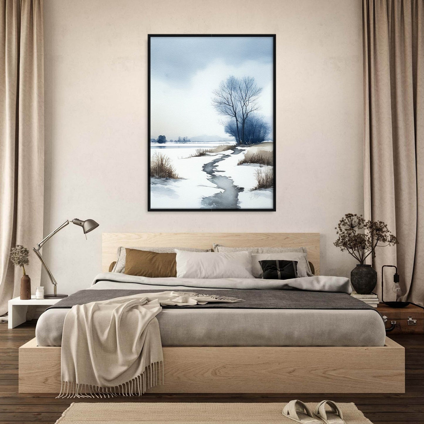 »Winter blues« retro poster