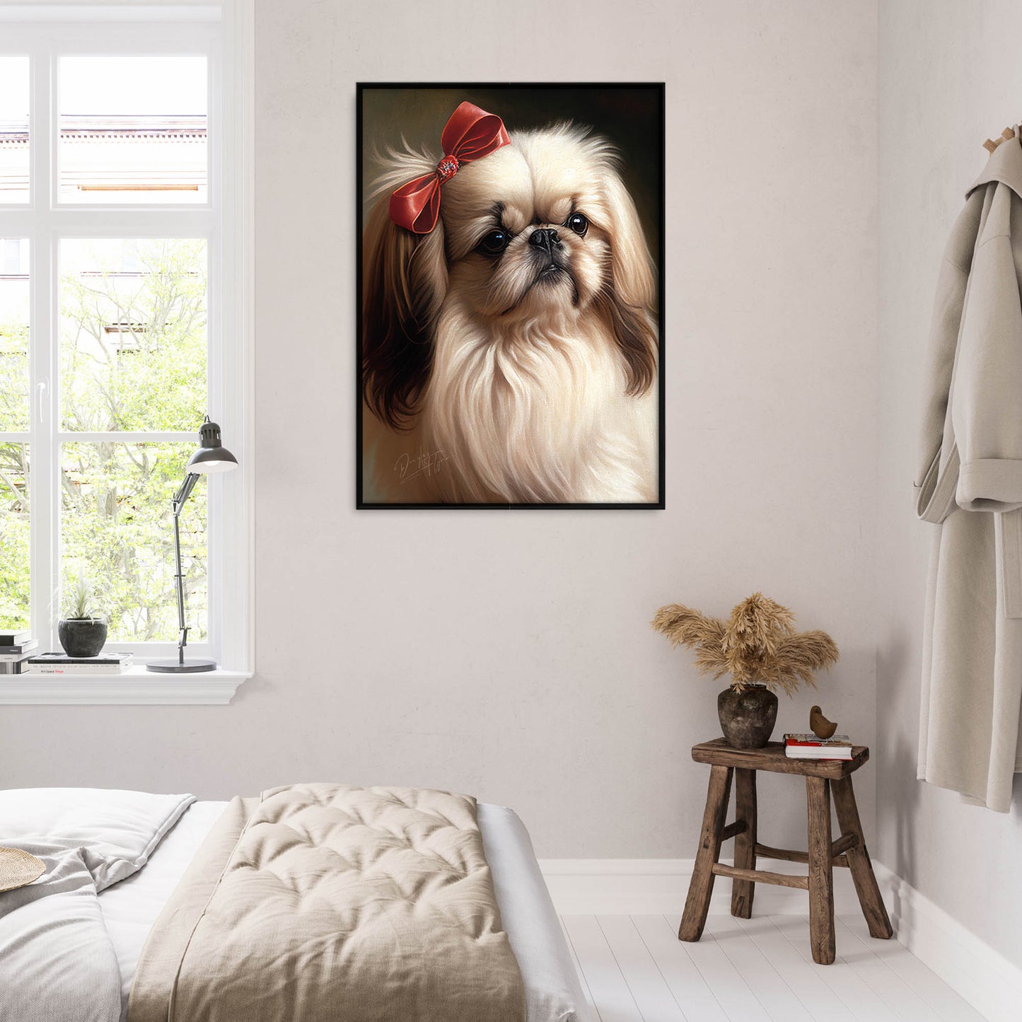 »Pekingese med rosett«