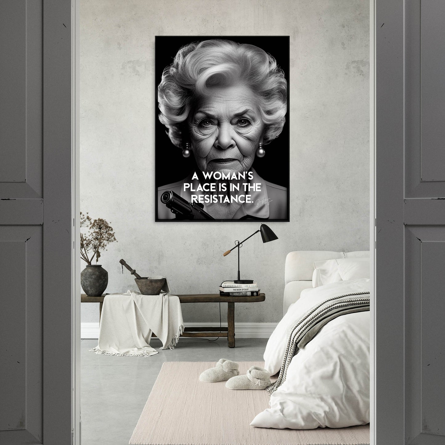 »A Womans Place Is In The Resistance« retro poster