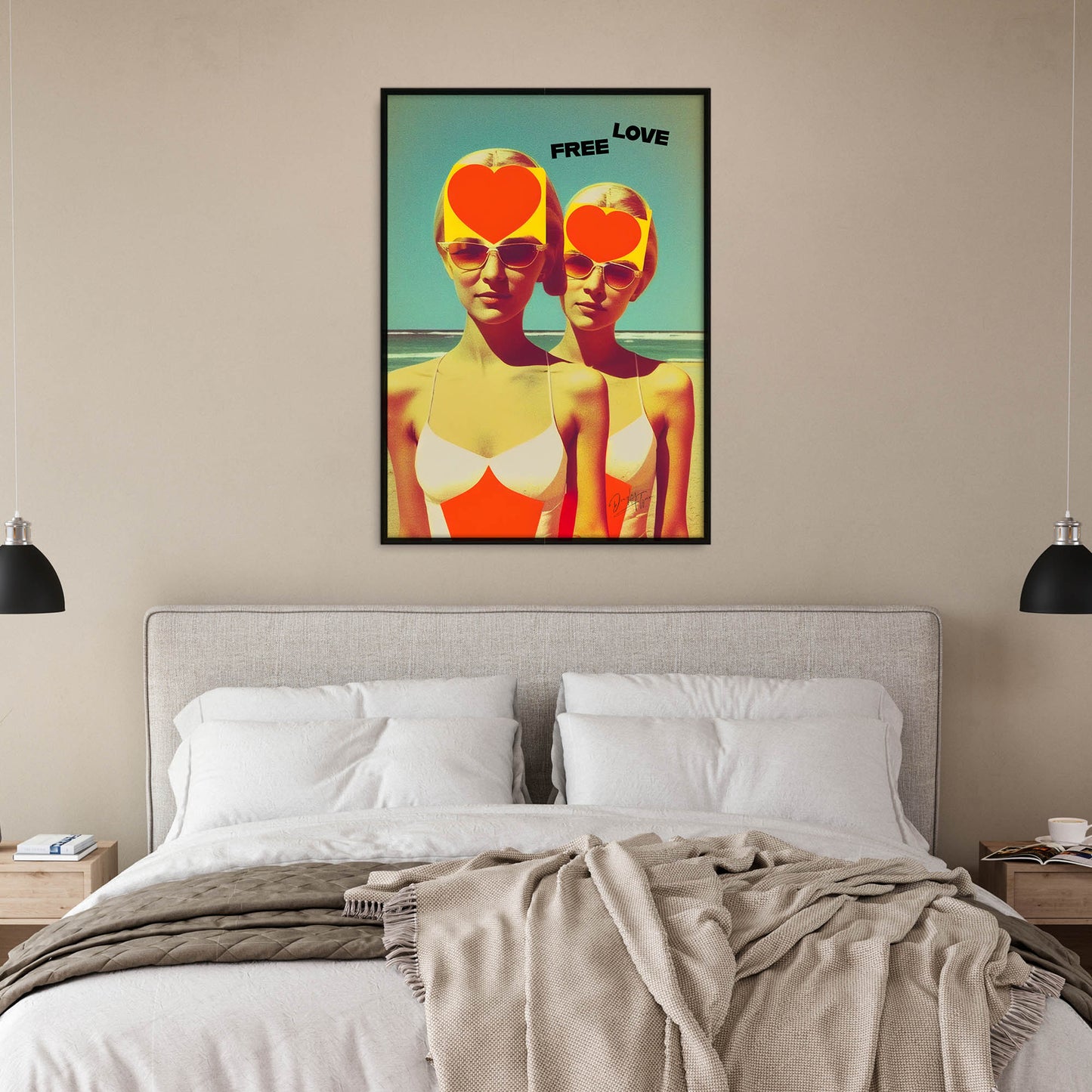 »Free Love«retro poster