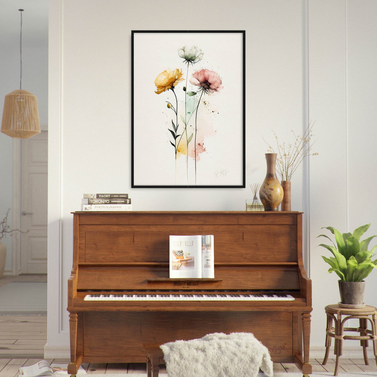 »Flower Reflections« retro poster
