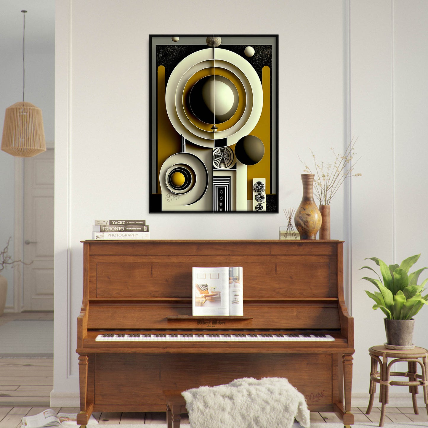 »Geometric Rhythms« retro poster