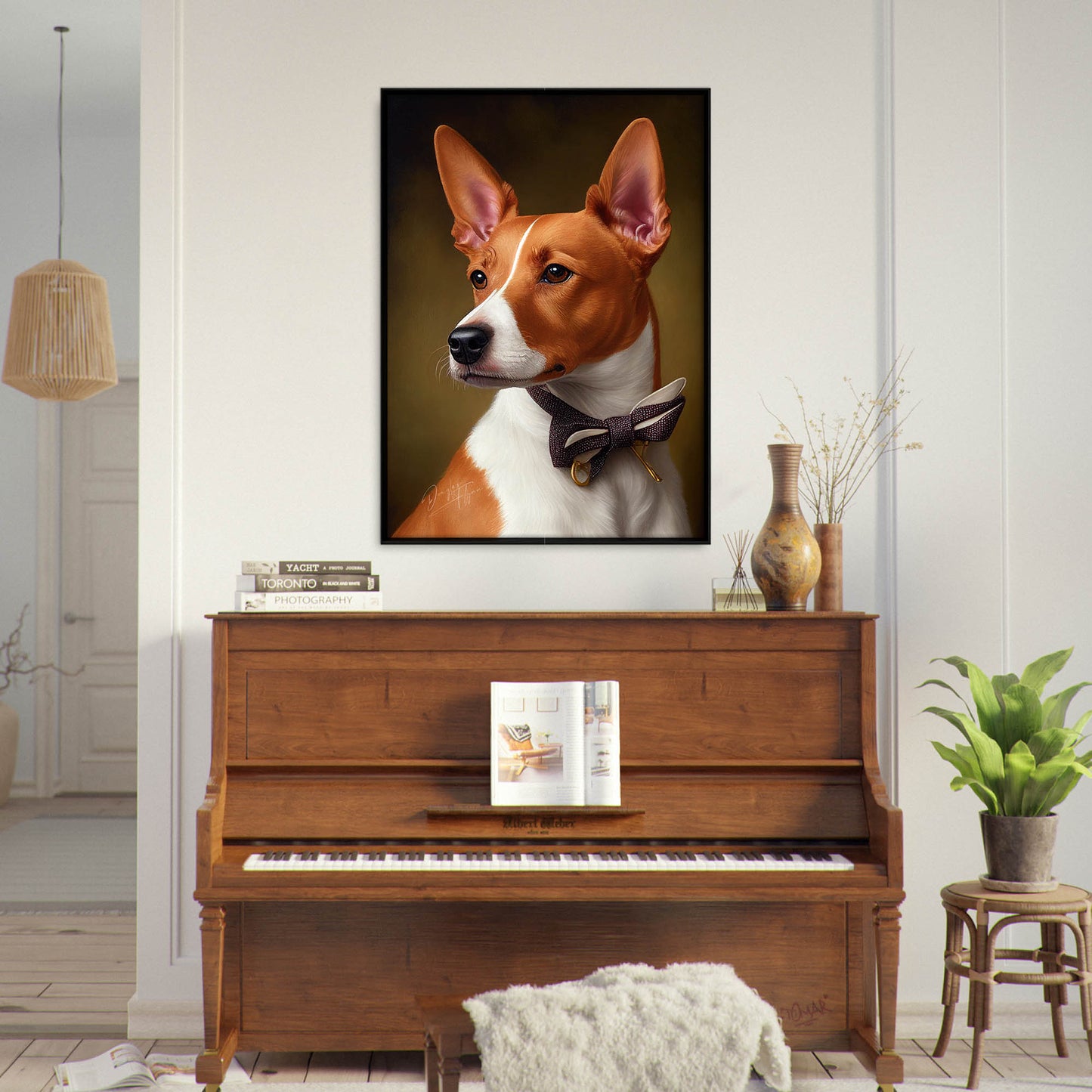 »Basenji med rosett«