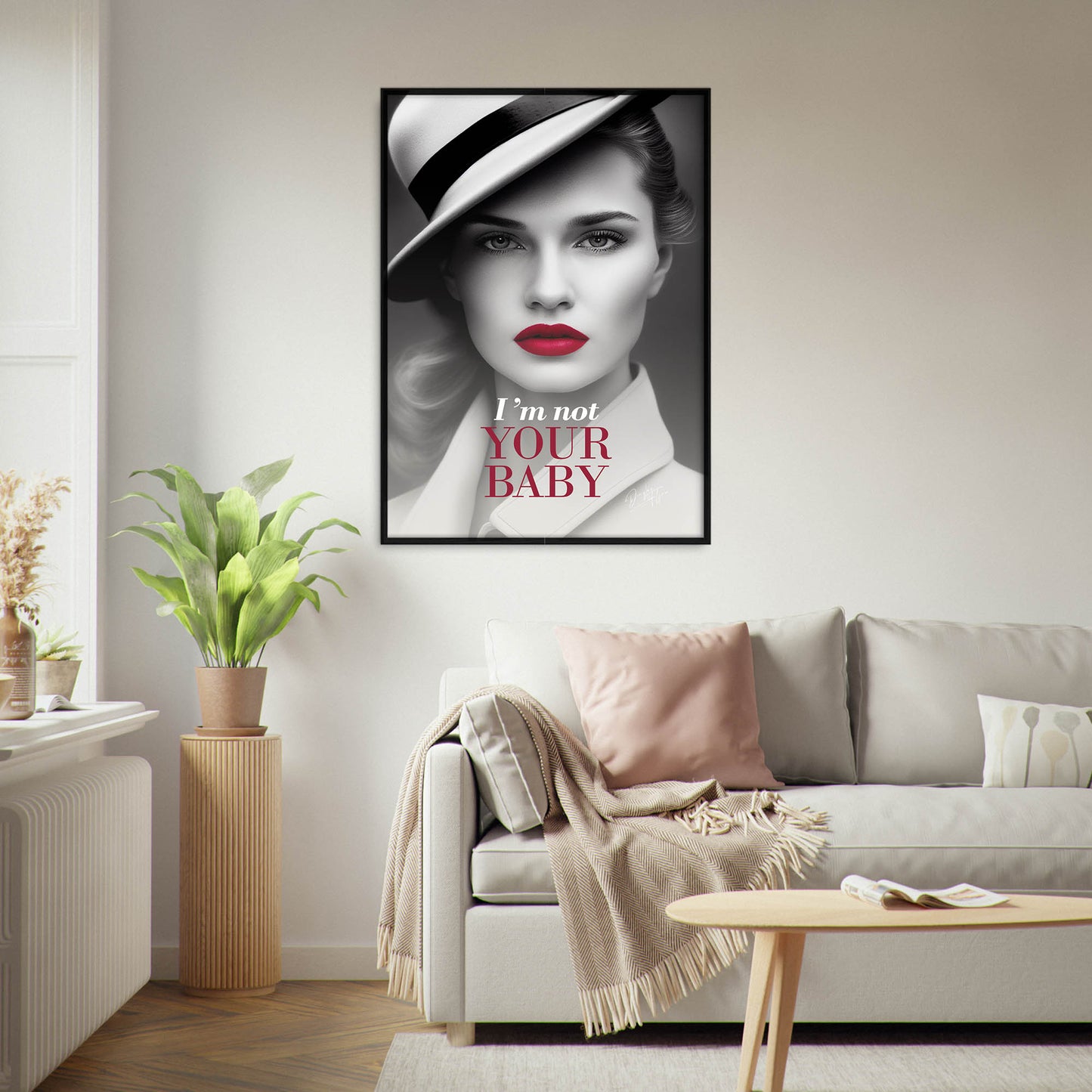 »Im Not Your Baby« retro poster