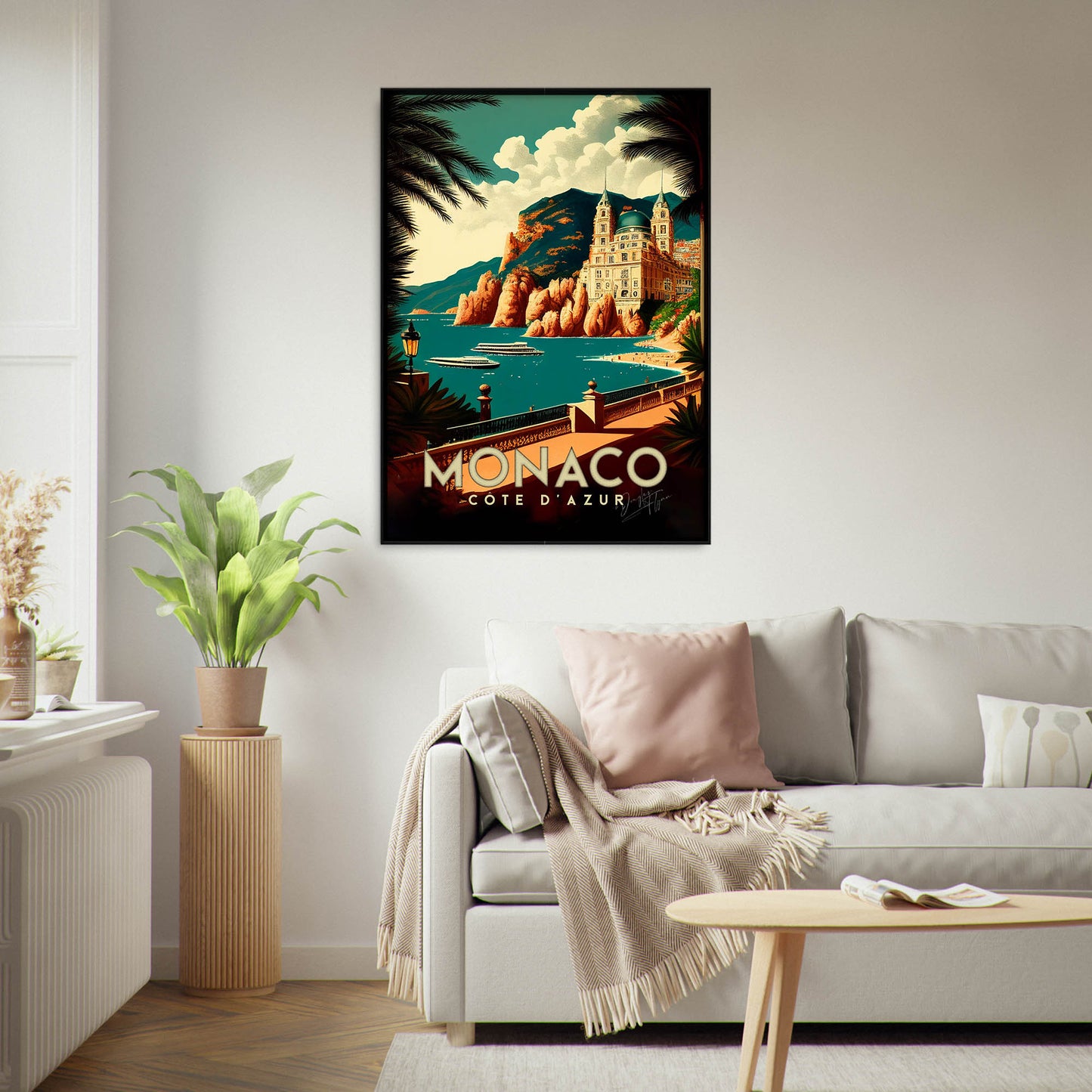 »Monaco, travel poster« retro poster