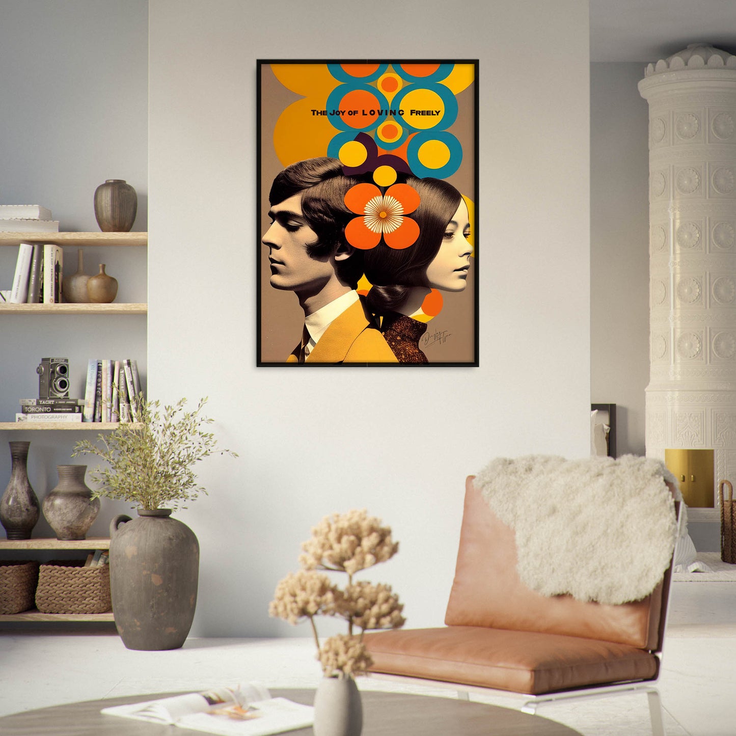 »The Joy of Loving Freely«retro poster