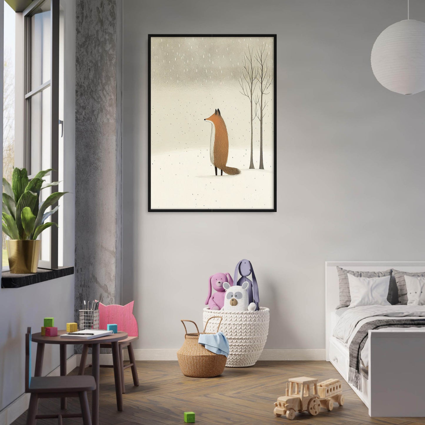 »Fox Sneak and Think Things Through« retro poster