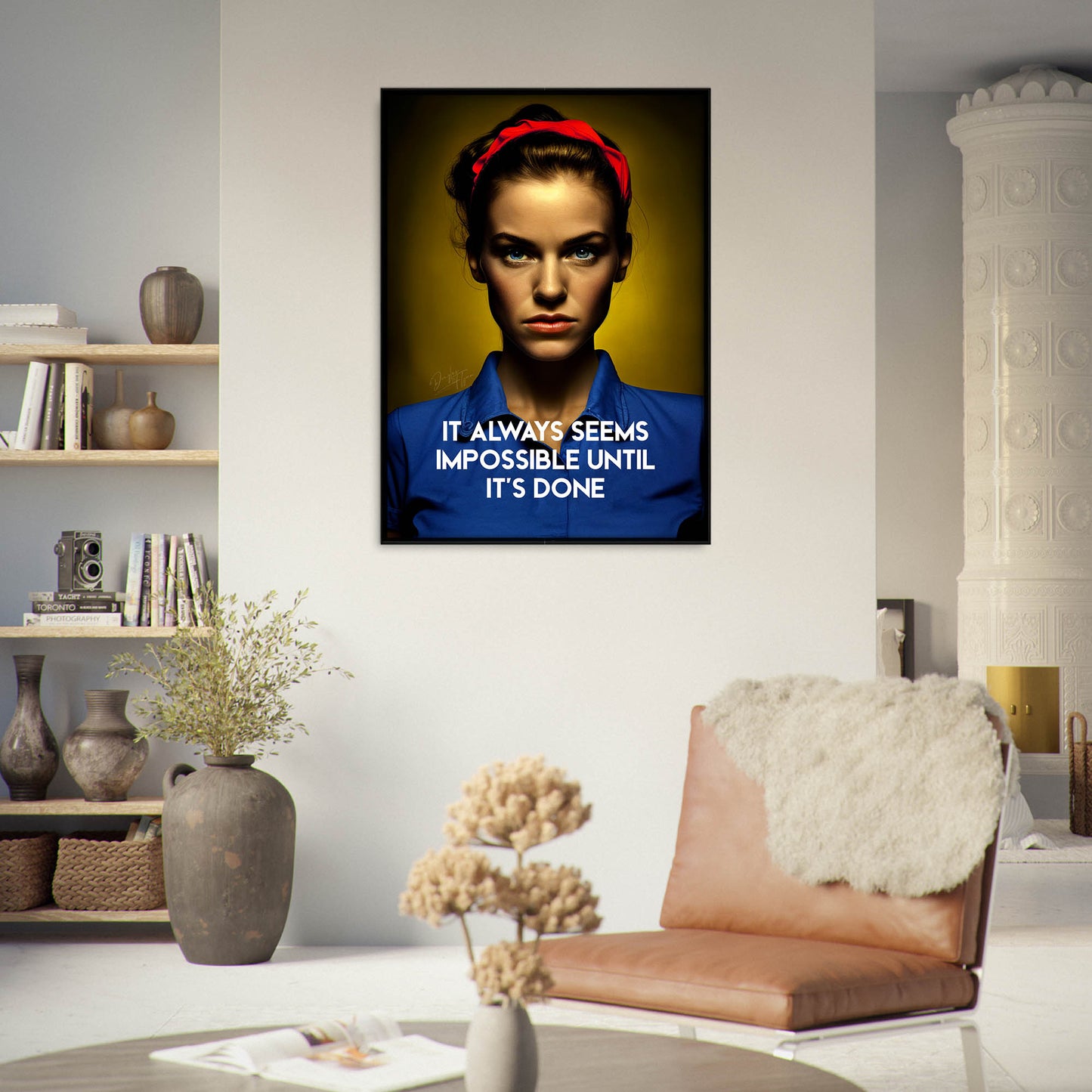 »It Always Seems Impossible« retro poster