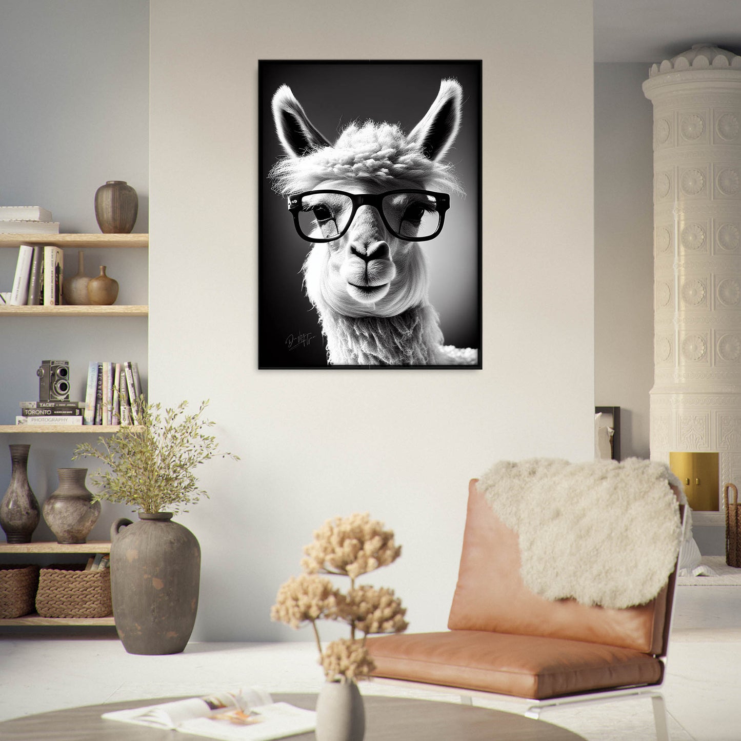 »Llama Logic« retro poster