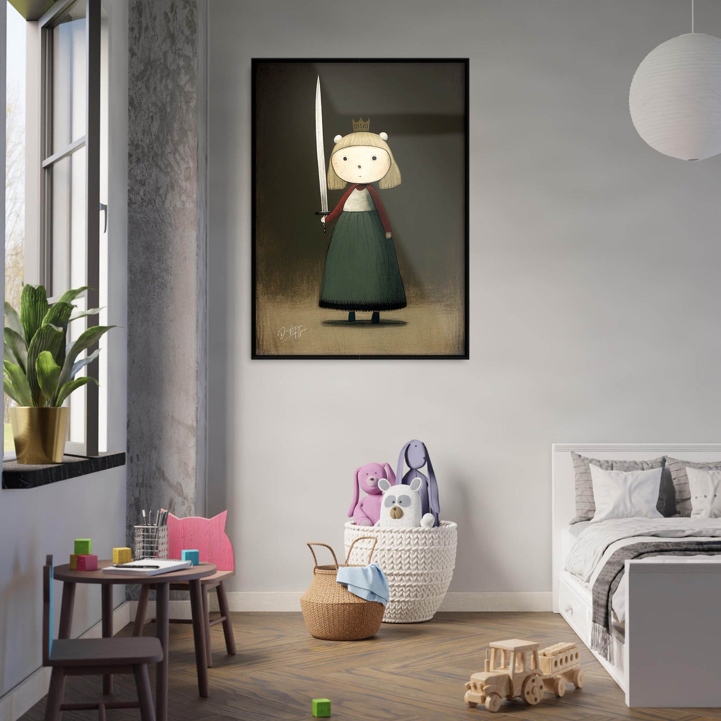 »Grumpy Princess Knight« retro poster
