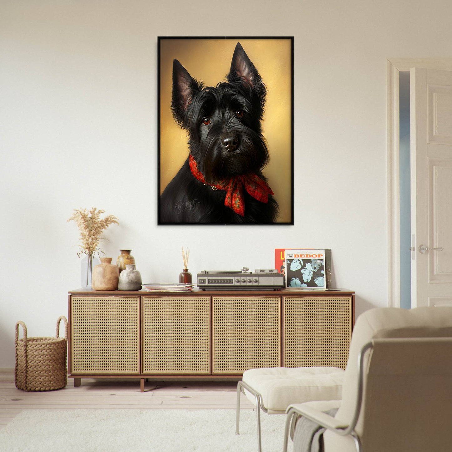 »Scottish Terrier med rosett«