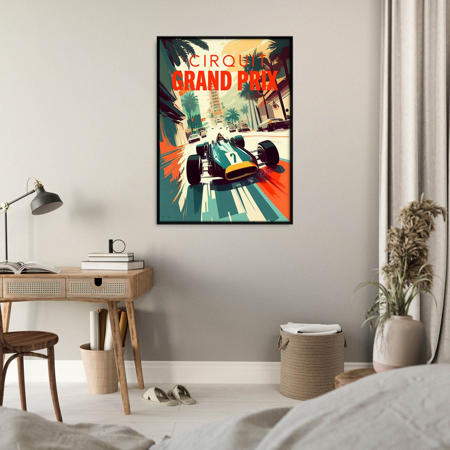 »Old-School Open Wheels« retro poster