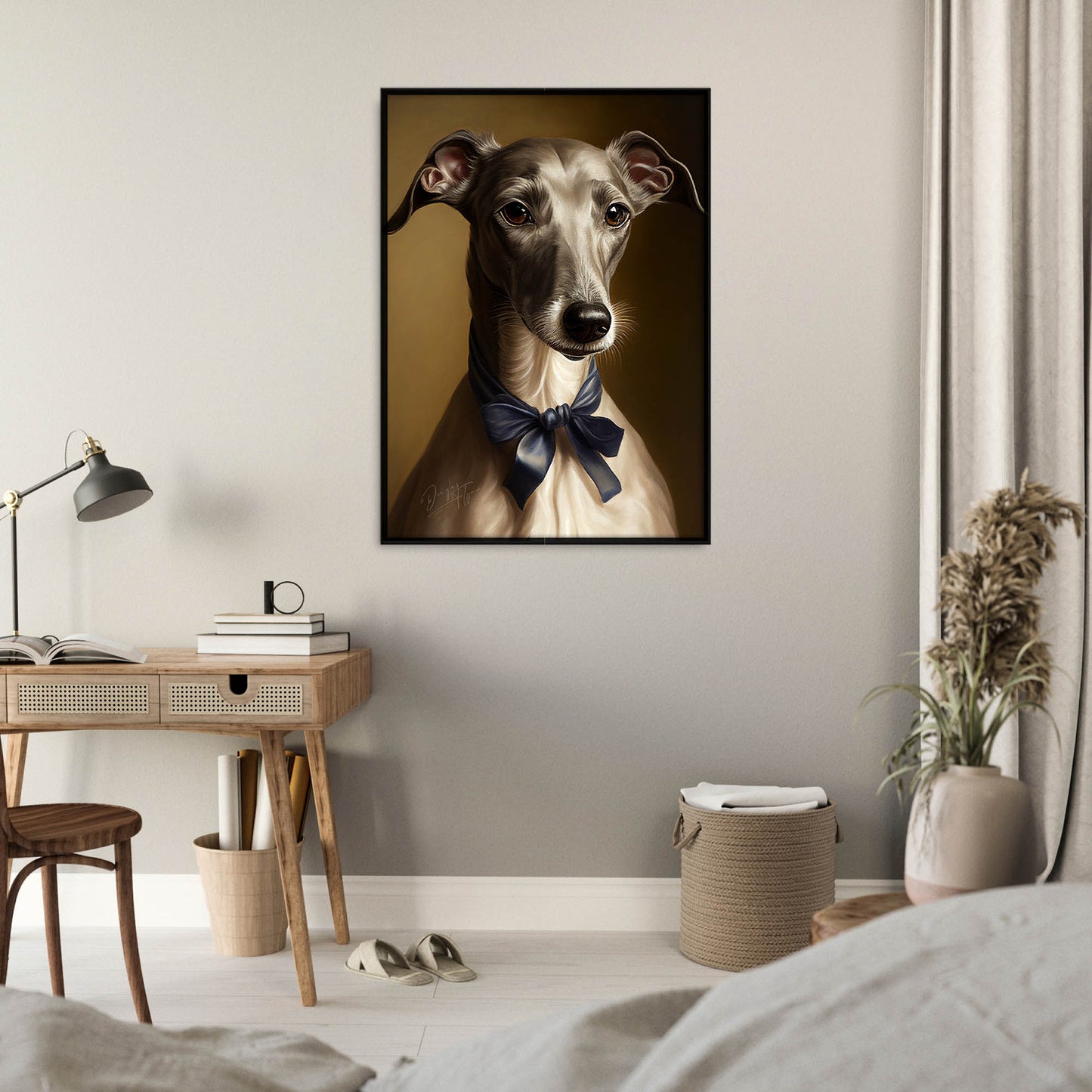 »Greyhound med rosett«