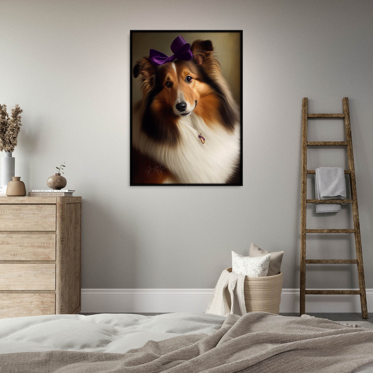 »Shetland Sheepdog med rosett«