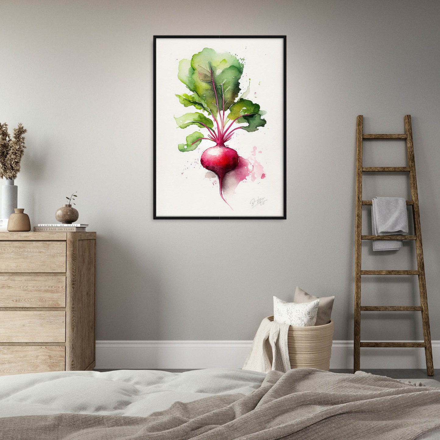 »Radish Meditations in Watercolor« retro poster