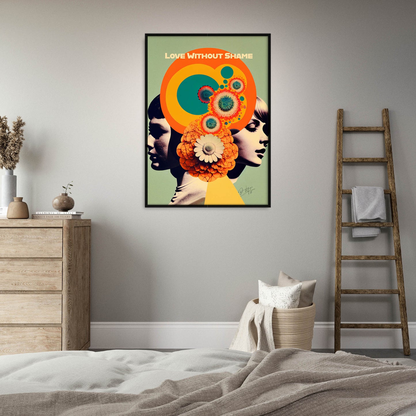 »Love Without Shame«retro poster