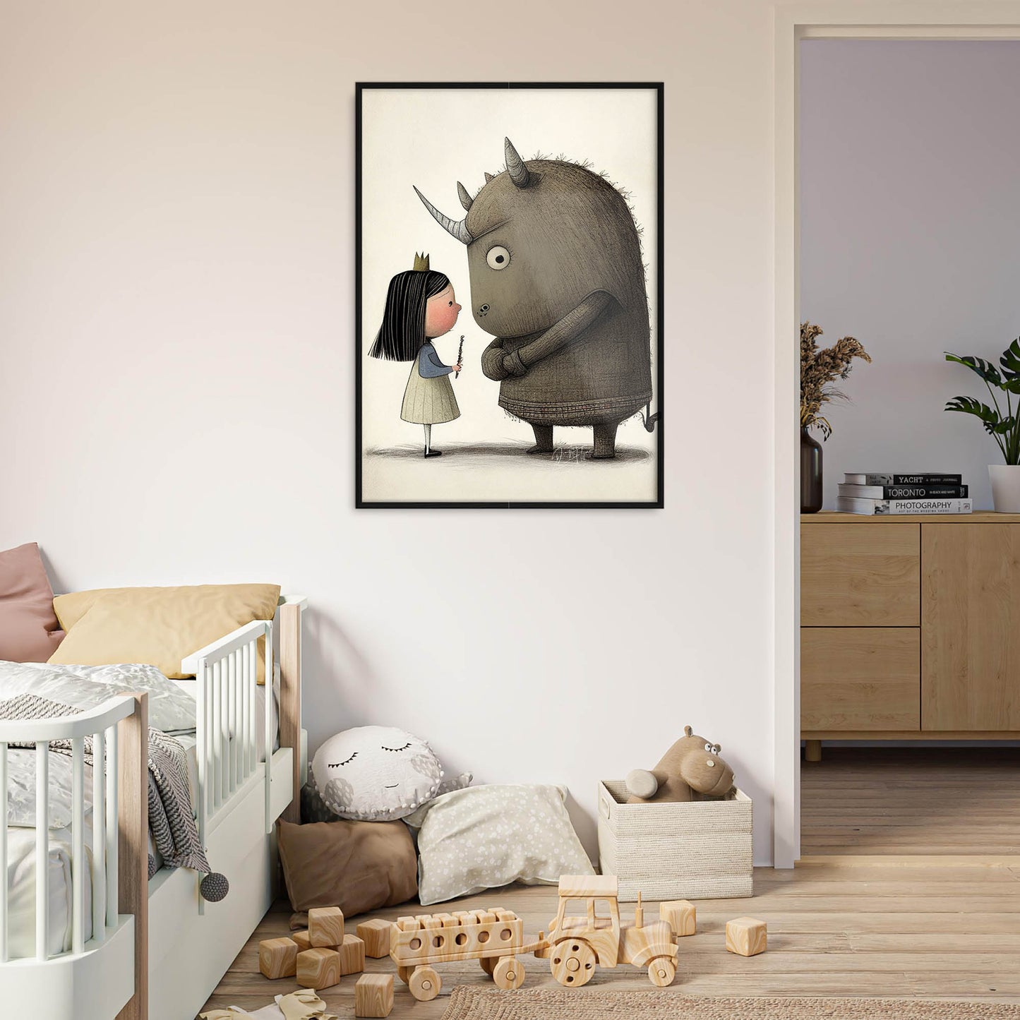 »Obstinate Goblin And The Princess« retro poster