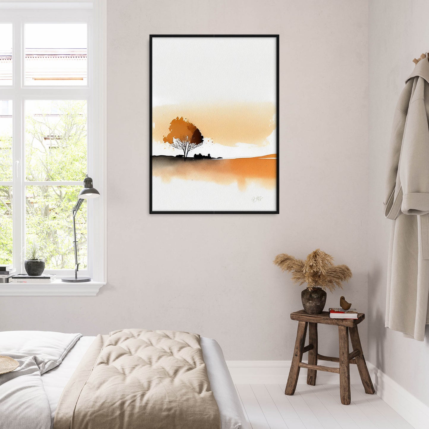 »Whispers of the Wild in Orange Hues« retro poster