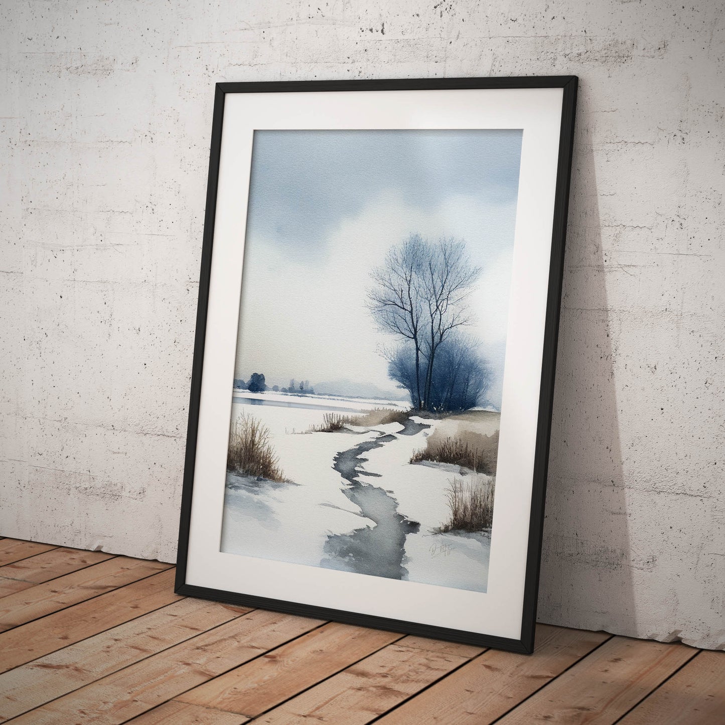 »Winter blues« retro poster