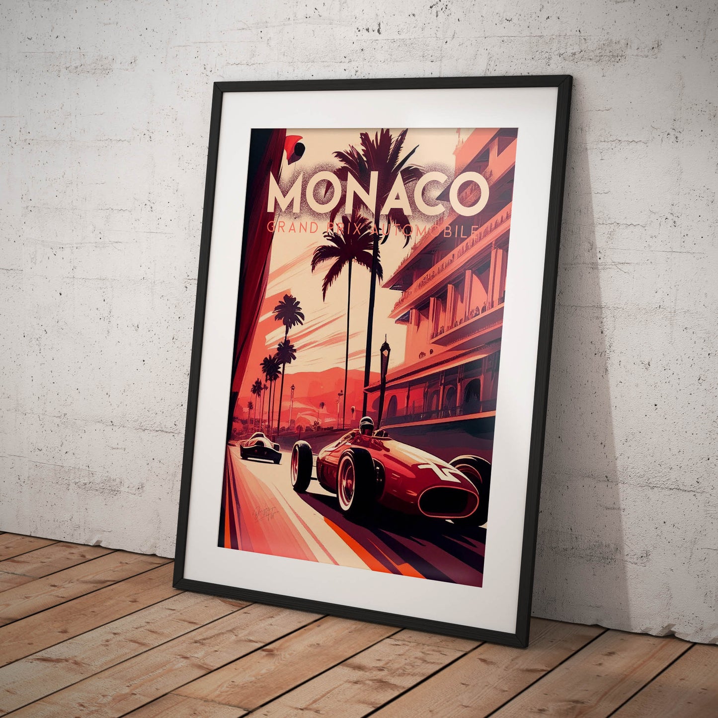»Burning Rubber in the Past« retro poster