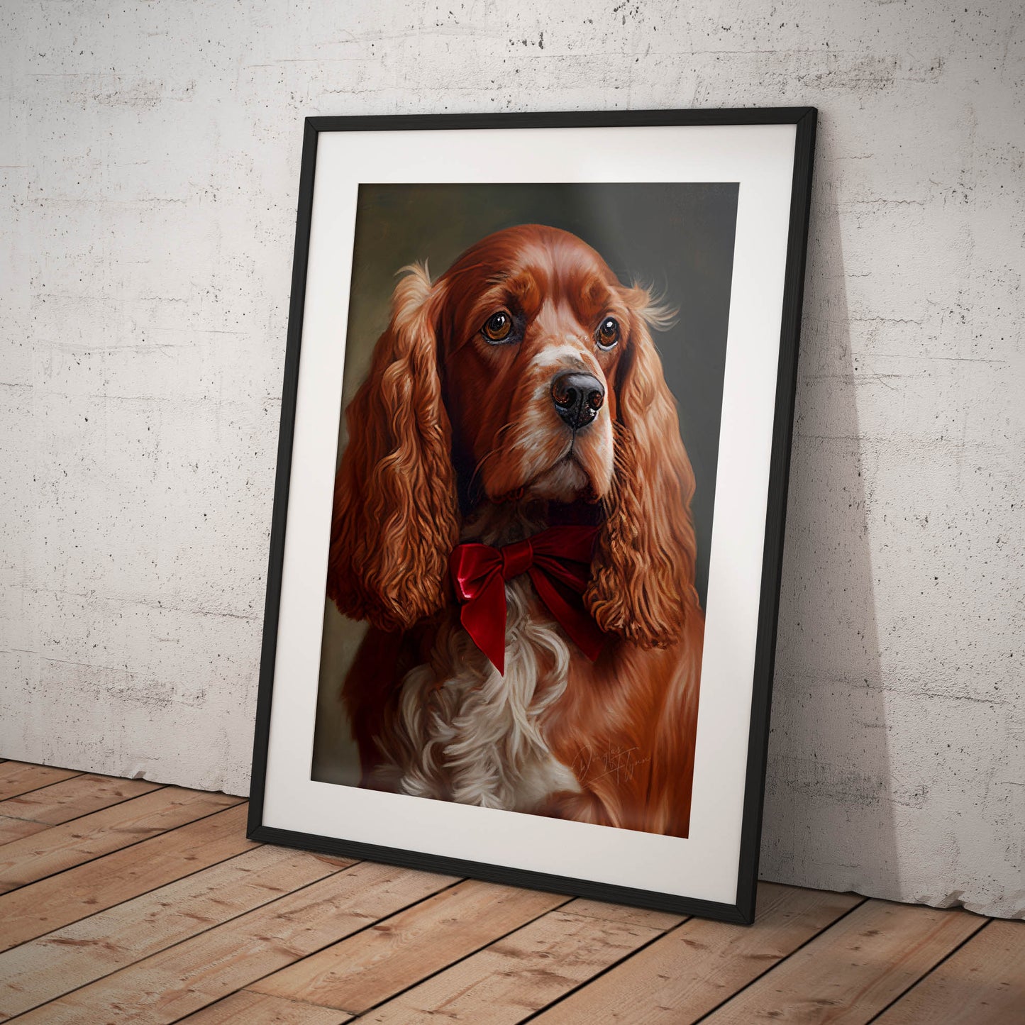 »Cocker Spaniel med rosett«