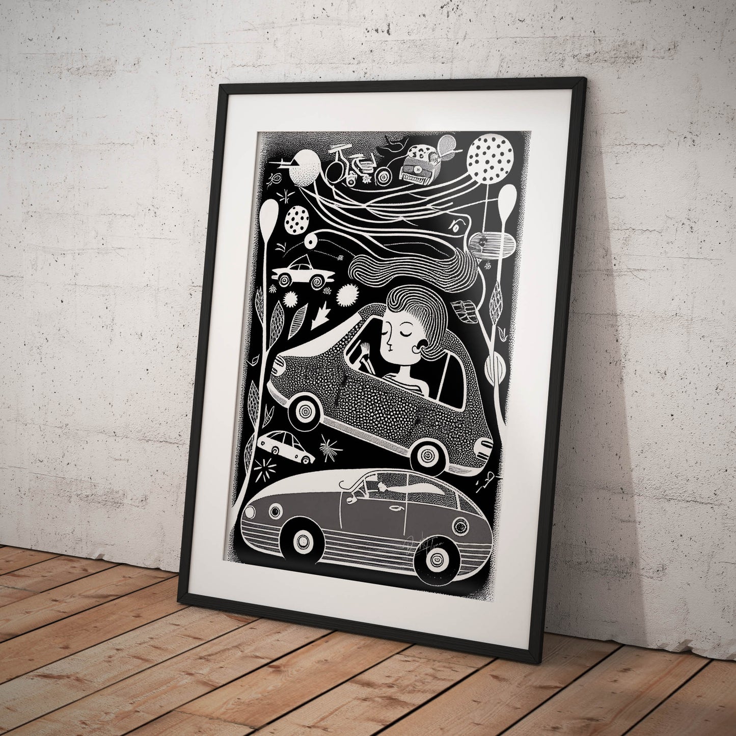 »Angela Got Her Drivers License« retro poster
