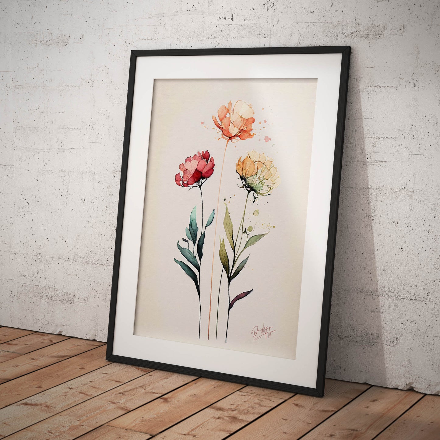 »Bouquet of Serenity« retro poster