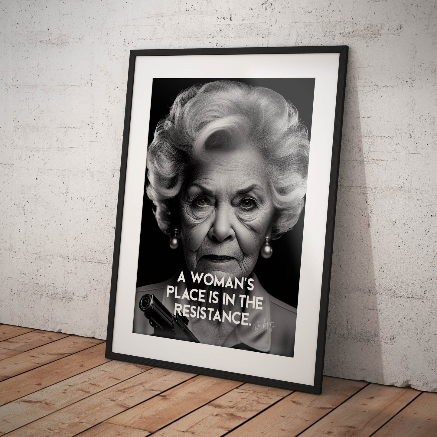 »A Womans Place Is In The Resistance« retro poster