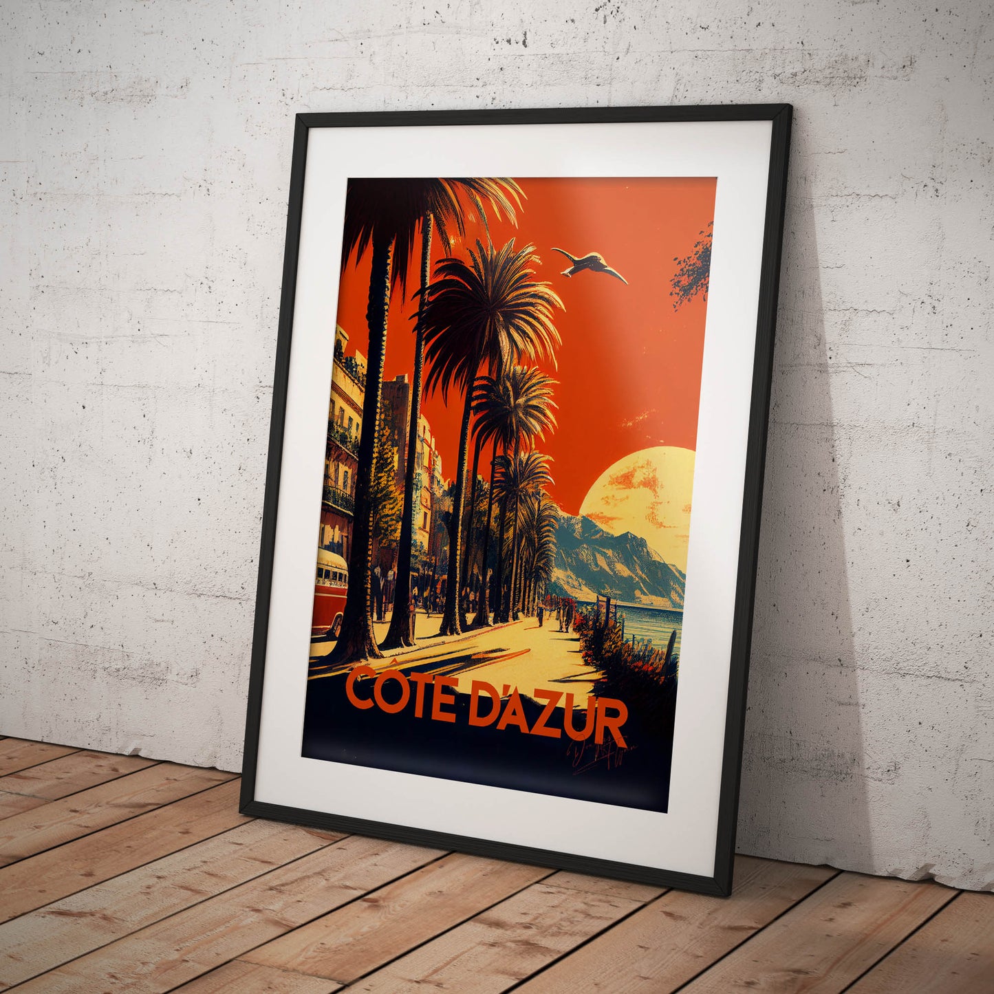 »Côte d'Azur, travel poster« retro poster