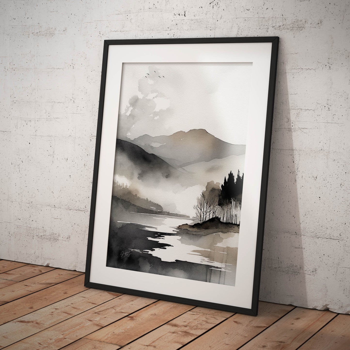»Autumn Lake« retro poster