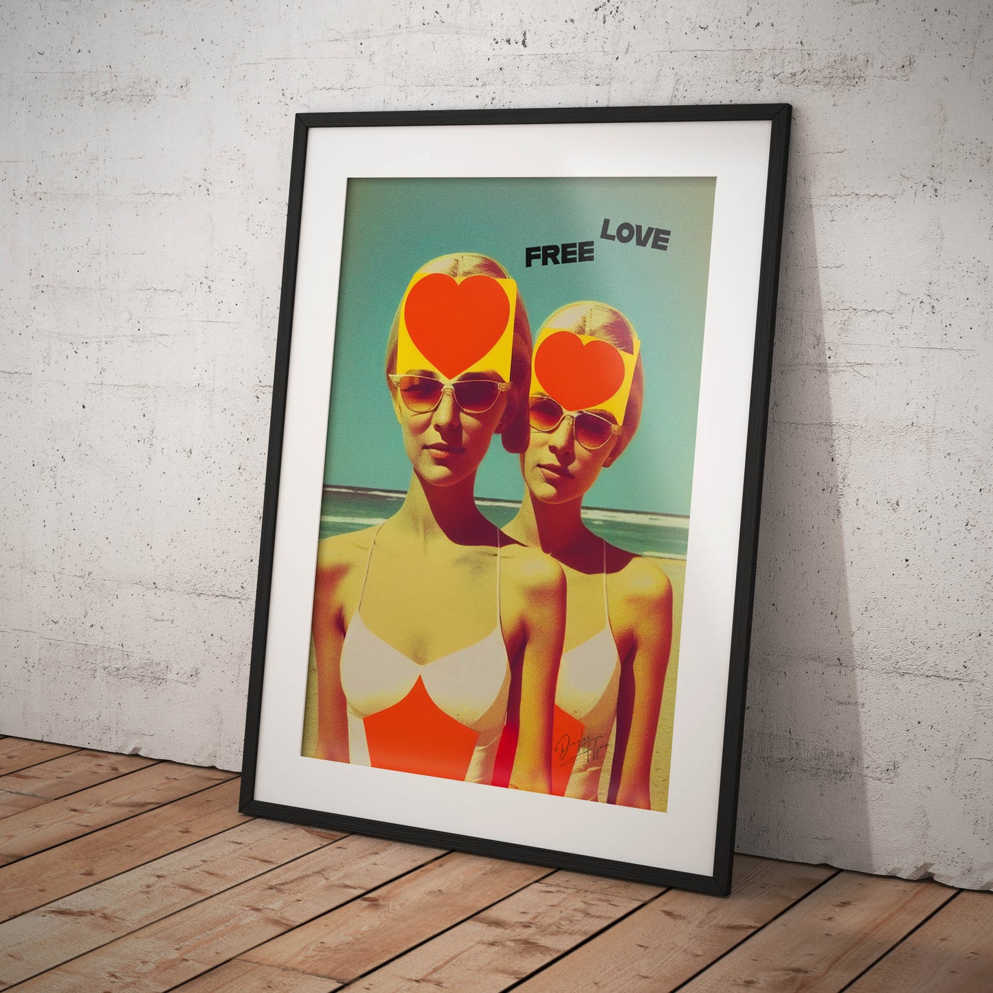 »Free Love«retro poster