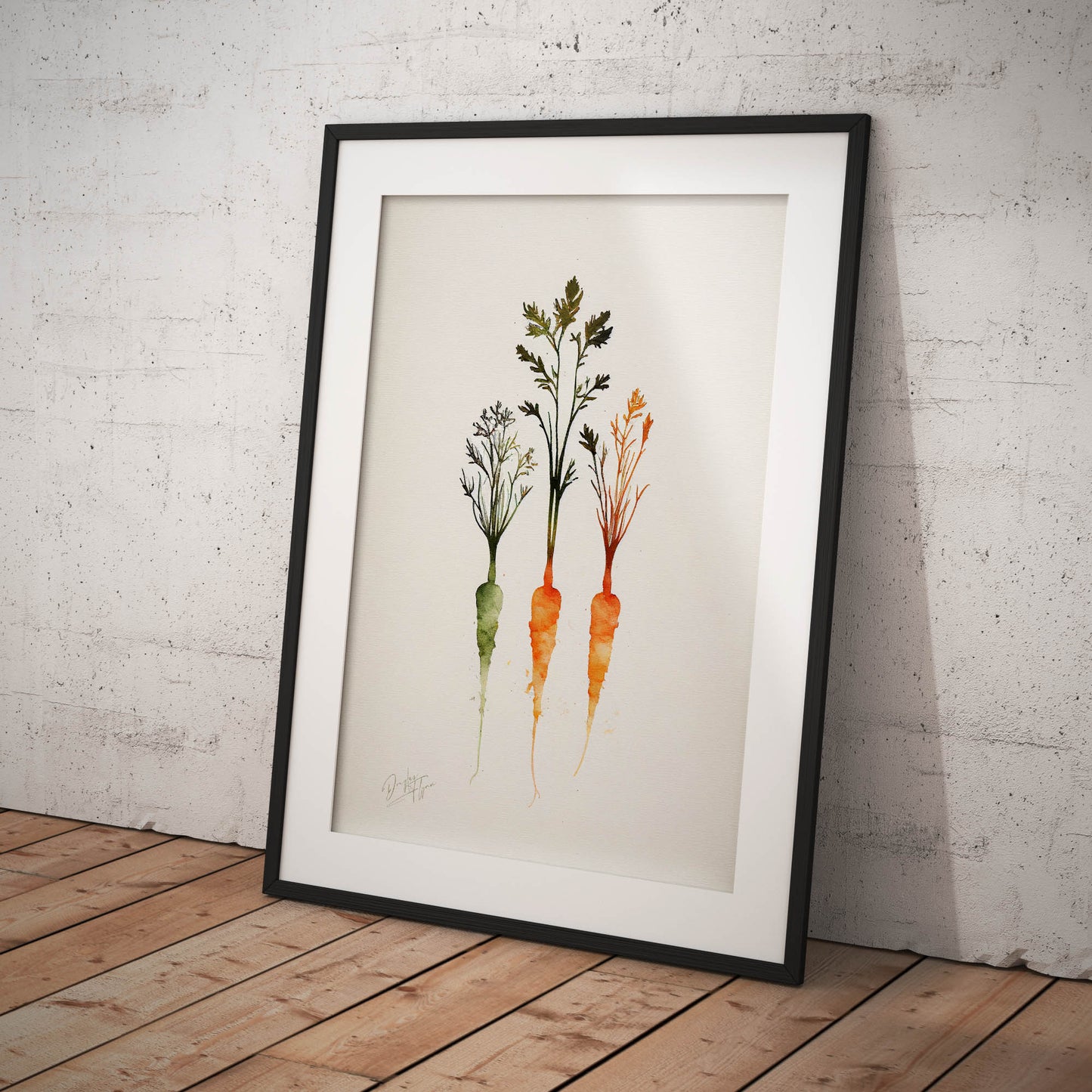 »Carrot Watercolor Wonders« retro poster