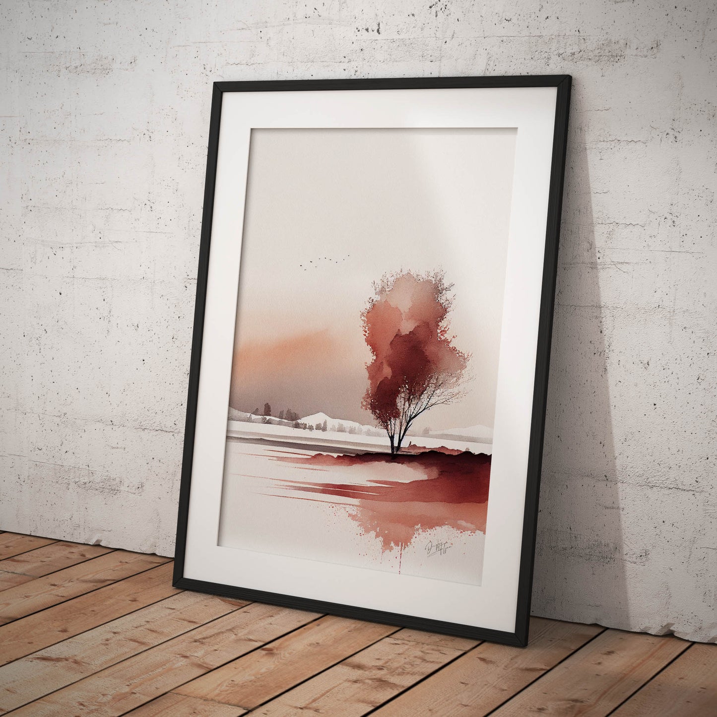 »Fiery Horizons« retro poster