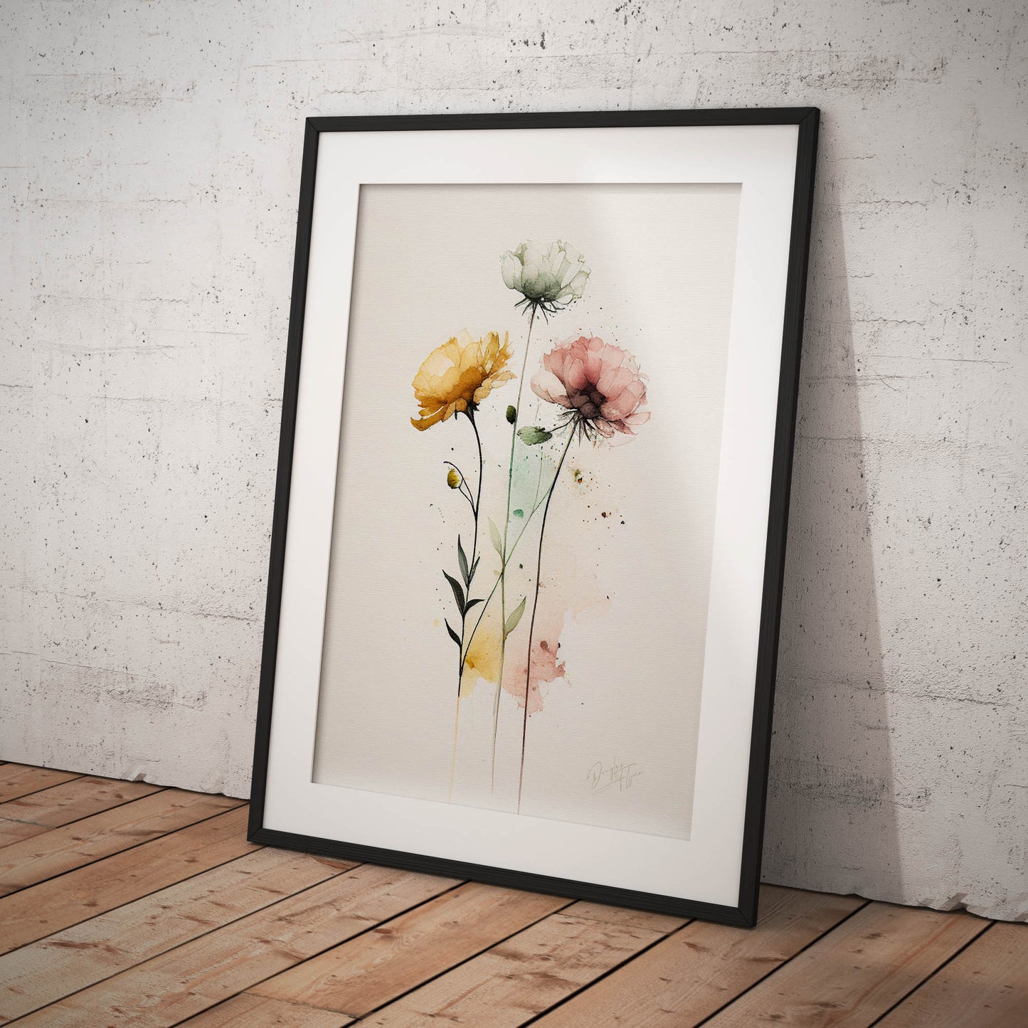 »Flower Reflections« retro poster