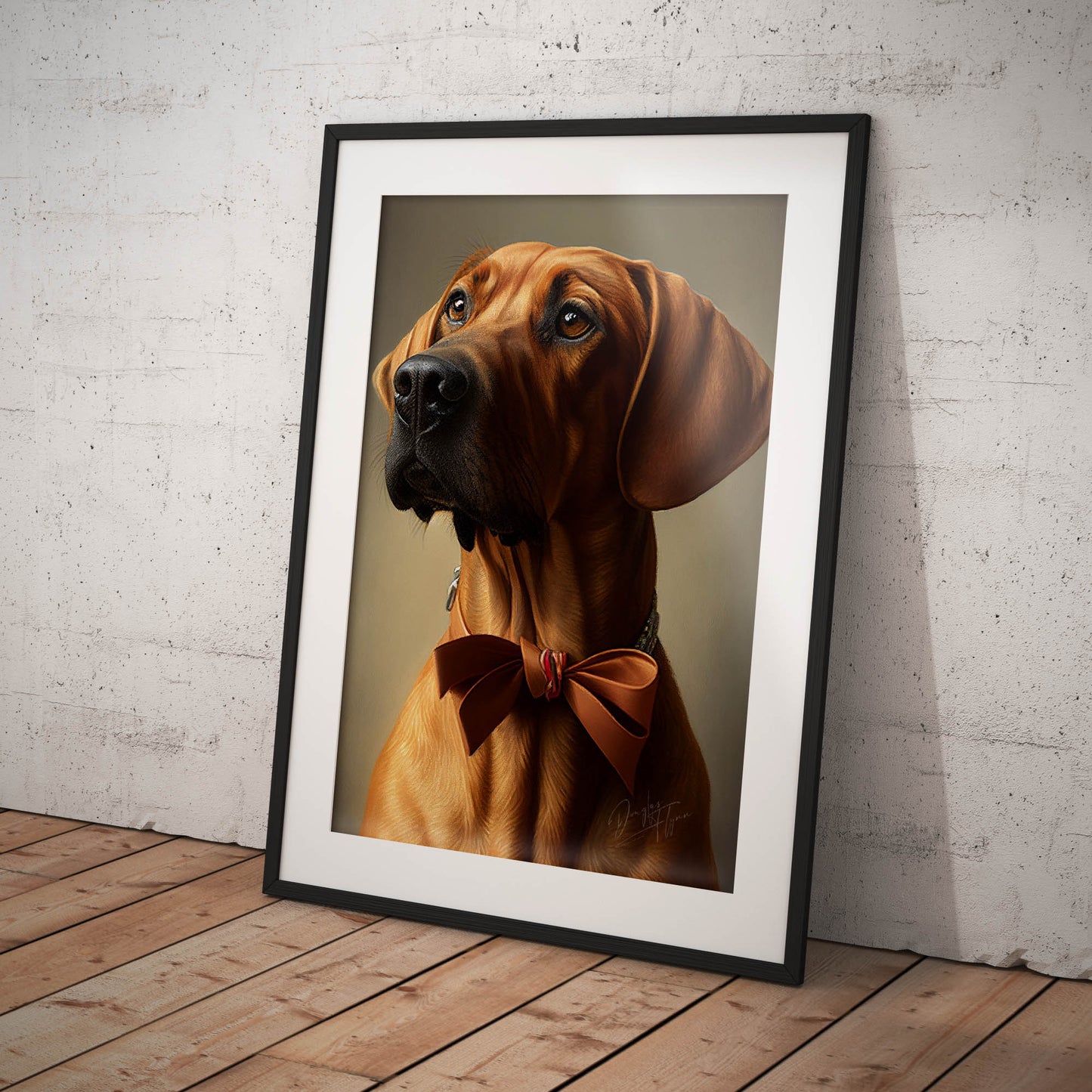 »Rhodesian Ridgeback med rosett«